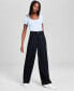 Фото #1 товара Women's Pleat-Front Wide-Leg Soft Pants