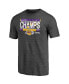 Фото #3 товара Men's Heather Gray Los Angeles Lakers 2020 NBA Finals Champions Bank Shot Tri-Blend T-shirt