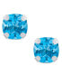 ფოტო #7 პროდუქტის Gemstone Stud Earrings in 10k White Gold