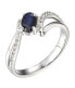 Фото #1 товара Silver ring with sapphire Precious Stone SR09000B