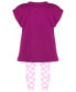 Фото #2 товара Toddler Girls Heart Charm Tunic & Printed Leggings, 2 Piece Set, Created for Macy's