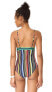 Stella McCartney 145084 Women's Stripe One-Piece Multicolor Swimsuit Sz S