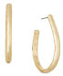 Gold-Tone Pear-Shape Open Hoop Earrings