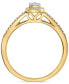 ფოტო #4 პროდუქტის Diamond Teardrop Halo Engagement Ring (1/4 ct. t.w.) in 14k White, Yellow or Rose Gold