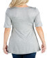 Elbow Sleeve Swing Tunic Top For Women M - фото #2