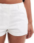 ASOS DESIGN ultra micro tailored short in ivory Бежевый, 38 - фото #5