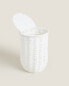 Bathroom wastepaper bin with removable lid