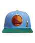 Фото #3 товара Men's Light Blue, Green Golden State Warriors Retro Program 2-Tone Snapback Hat