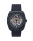 Фото #1 товара Часы и аксессуары Heritor Automatic мужские наручные часы Gatling Leather - черные, 44 мм