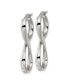 ფოტო #3 პროდუქტის Stainless Steel Polished Infinity Symbol Twist Hoop Earrings