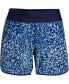 Plus Size 5" Quick Dry Elastic Waist Board Shorts Swim Cover-up Shorts with Panty Print