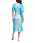 Фото #2 товара Платье GANNI Crinkled Satin Midi, цвет небесно-голубой 46 дюймов