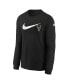 Big Boys Black Milwaukee Bucks Swoosh Long Sleeve T-shirt