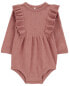 Baby Long-Sleeve Flutter Bodysuit NB