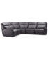 Фото #2 товара Dextan Leather 5-Pc. Sectional with 2 Power Recliners, Created for Macy's