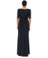 ფოტო #5 პროდუქტის Women's Embellished Scuba Boat-Neck Gown