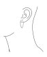 ფოტო #2 პროდუქტის Heart Shaped Inside Out Cubic Zirconia Pave CZ Large Hoop Earrings For Women Girlfriend Rhodium Plated Brass 1.5 In Diameter