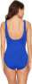 Фото #3 товара Lauren Ralph Lauren Shirred Wrap Front One Piece Swimsuit Sz. 6 Women's 150097