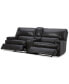 Binardo 99" 3 Pc Zero Gravity Leather Sectional with 2 Recliners and 1 Console, Created for Macy's