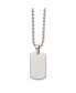 Brushed Reversible Dog Tag Ball Chain Necklace