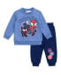 ფოტო #1 პროდუქტის Toddler Boys Spidey and His Amazing Friends Fleece Sweatshirt and Jogger Pants Outfit Set to (2T - 14-16)