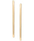 ფოტო #3 პროდუქტის Polished Tube Medium Hoop Earrings in Gold Vermeil, Created for Macy's