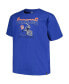 Фото #2 товара Men's Royal Distressed Denver Broncos Big and Tall Time Lock Franklin T-shirt