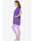 ფოტო #1 პროდუქტის Plus Size Graphic Tunic PJ Set