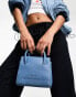 Matt & Nat Adel Micro vegan leather top handle mini bag in pale blue