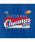 Men's Royal Kansas Jayhawks 2022 NCAA Men's Basketball National Champions Schedule T-shirt Синий, Средний - фото #5