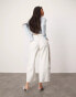 Фото #8 товара ASOS DESIGN barrel leg jeans with cinch waist in ecru