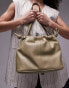 Topshop Sonny drawstring topline shoulder bag in sage Salbei - фото #2