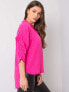 Фото #4 товара Женская рубашка свободного кроя с рукавом 3/4 розовая Factory Price