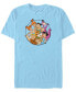 Фото #1 товара Men's The Flintstones Circle Flintstone Short Sleeve T-shirt
