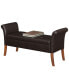 51.25" Faux Leather Garbo Storage Bench