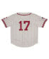 Фото #4 товара Men's #17 Cream Pittsburgh Crawfords Mesh Button-Down Replica Jersey