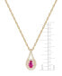 ფოტო #4 პროდუქტის Ruby (1/2 ct. t.w.) & Diamond (1/4 ct. t.w.) Pendant Necklace in 14k Gold