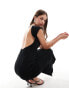 Hollister low back dress with build in support in black Черный, XXS - 2XS - фото #4