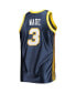 ფოტო #4 პროდუქტის Men's Dwyane Wade Navy Marquette Golden Eagles 2002-03 Authentic Throwback College Jersey