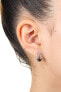 Glittering silver earrings with garnet EG000129