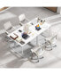 Фото #7 товара 40 Inch Small Computer Desk with Heavy-duty Metal Frame-White