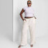 Фото #1 товара Women's Mid-Rise Wide Leg Relaxed Linen Pants - Wild Fable Off-White 4X