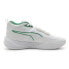 Фото #3 товара Puma Playmaker Pro 37757210 Mens White Canvas Athletic Basketball Shoes