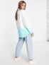 ASOS DESIGN cord dip dye shacket in blue