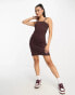 Фото #3 товара Nike – Everyday Modern – Asymmetrisch geschnittenes Kleid in Erdbraun