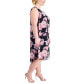 ფოტო #4 პროდუქტის Plus Size Sleeveless Printed Overlay Dress