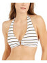 Lauren Ralph Lauren Womens Dylan Lurex Halter Bikini Top Swimwear White Size 12