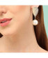ფოტო #2 პროდუქტის Women's Silver Snowball Drop Earrings