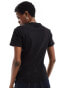 Фото #6 товара Calvin Klein Jeans woven label logo ribbed t-shirt in black