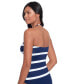 ფოტო #3 პროდუქტის Women's Striped Halter-Neck Lace-Up Tankini